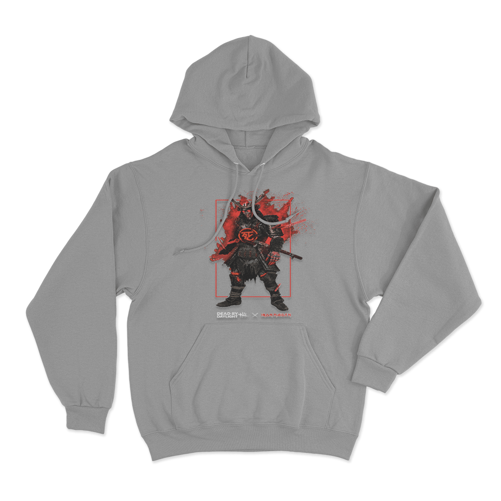 Dead by Daylight x Iron Maiden Samurai Eddie Unisex Hoodie Grey Dead by Daylight x Iron Maiden Samurai Eddie Unisex Hoodie Grey 1
